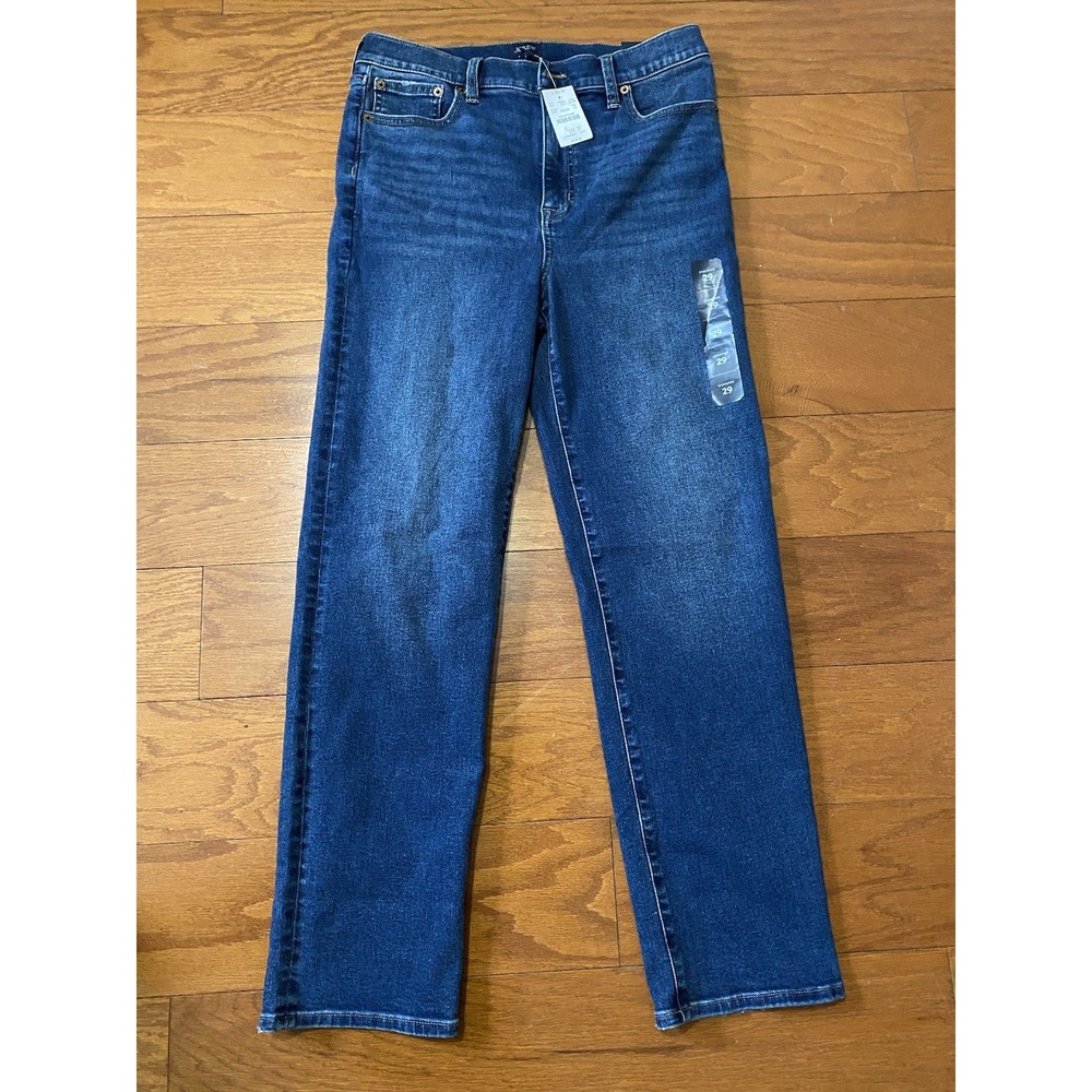 NWT J.Crew Stovepipe Jeans Womens Sz 29 Signature Stretch+ High Rise Reg‎ $118